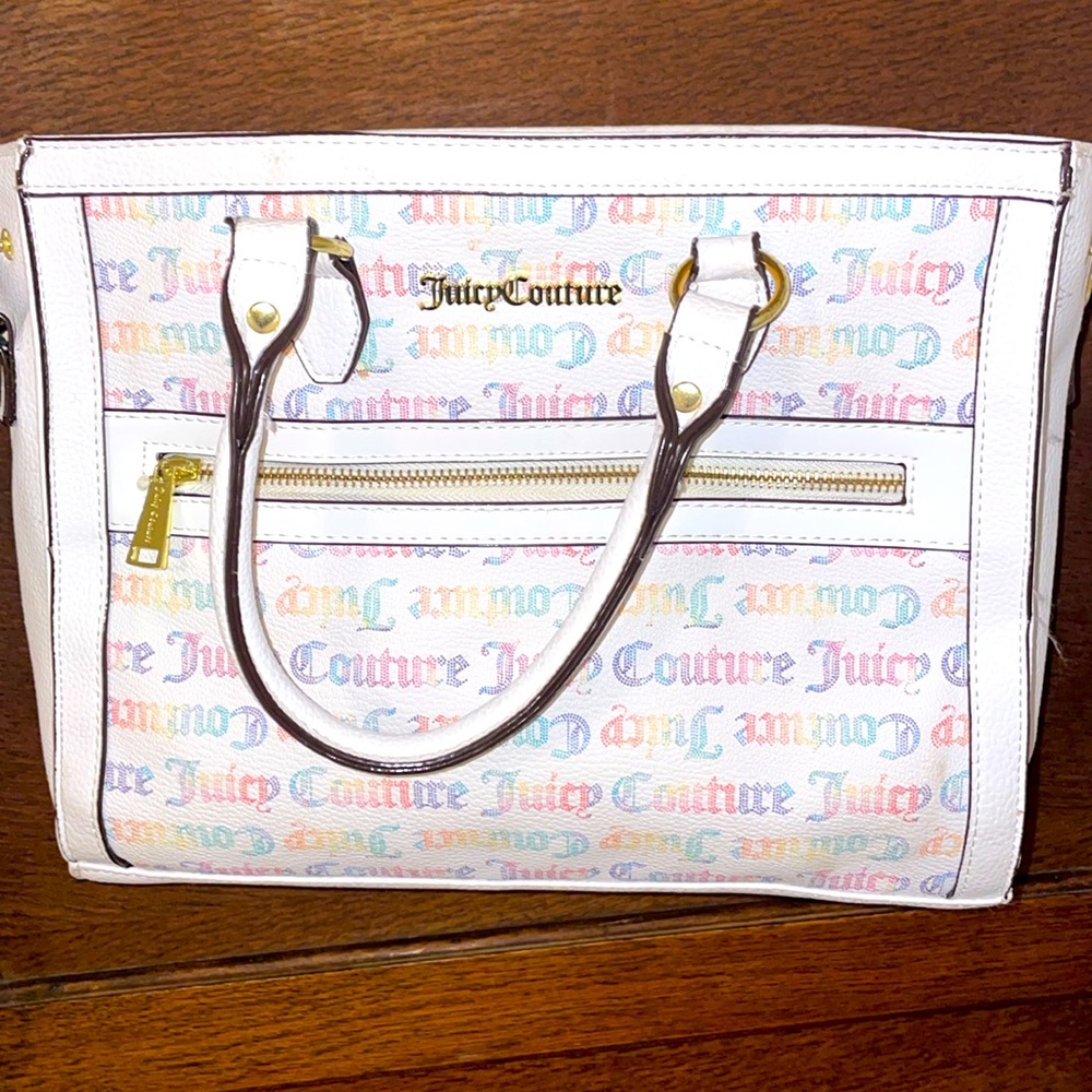 Juicy couture white leather purse